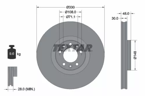 TEXTAR Brake Disc (92283403)