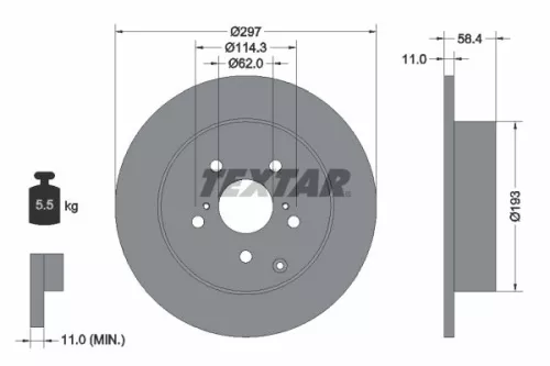 TEXTAR Brake Disc (92222500)