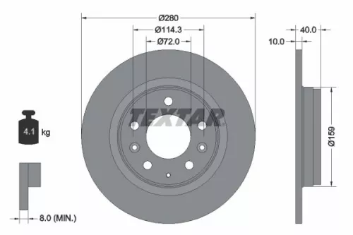 TEXTAR Brake Disc (92125603)