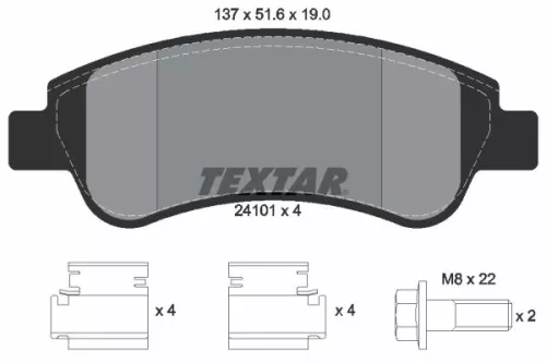 TEXTAR Brake Pad Set, disc brake (2410101)