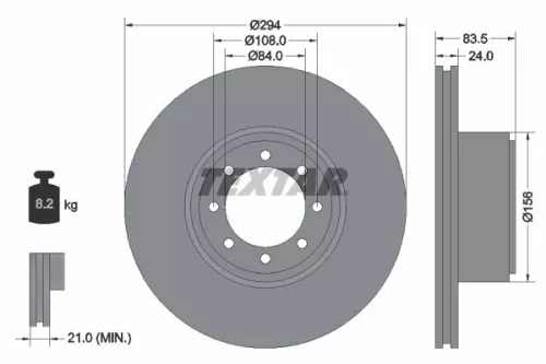 TEXTAR Brake Disc (93175300)