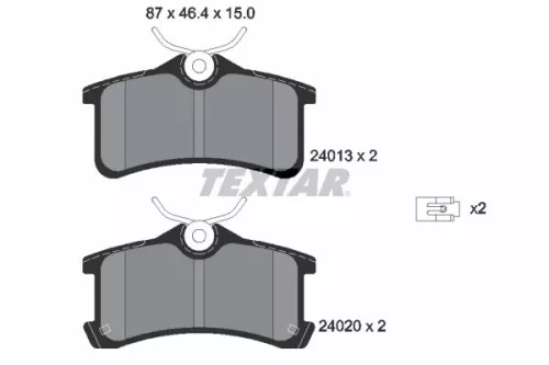 TEXTAR Brake Pad Set, disc brake (2401301)