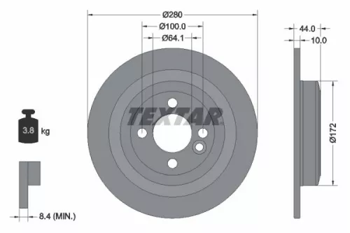 TEXTAR Brake Disc (92234003)