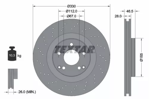 TEXTAR Brake Disc (92119805)