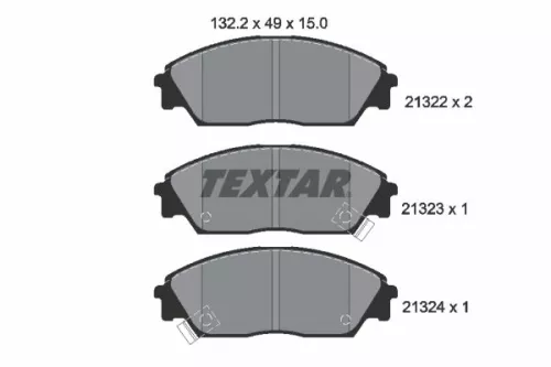 TEXTAR Brake Pad Set, disc brake (2132201)