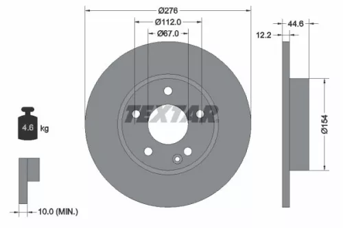 TEXTAR Brake Disc (92131803)