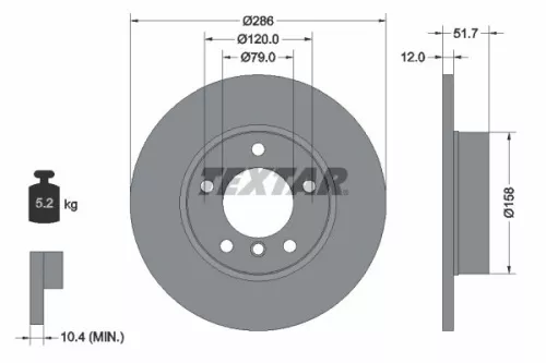TEXTAR Brake Disc (92055503)