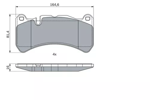 BOSCH Brake Pad Set, disc brake (0986494965)