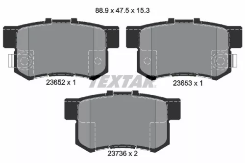 TEXTAR Brake Pad Set, disc brake (2365201)