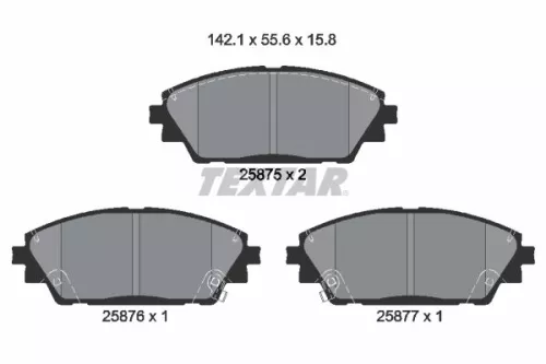 TEXTAR Brake Pad Set, disc brake (2587501)