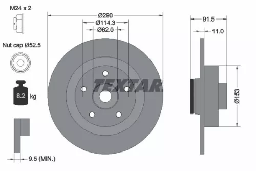 TEXTAR Brake Disc (92317603)