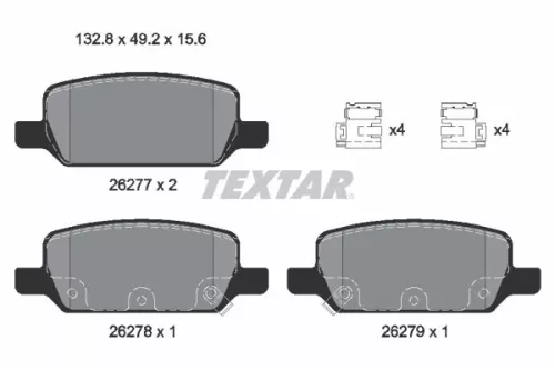 TEXTAR Brake Pad Set, disc brake (2627701)