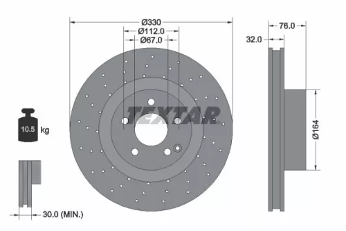 TEXTAR Brake Disc (92099205)