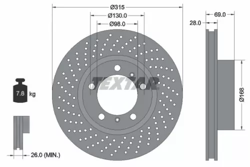 TEXTAR Brake Disc (92279905)