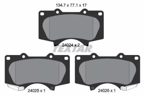 TEXTAR Brake Pad Set, disc brake (2402403)
