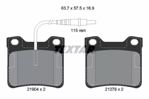 TEXTAR Brake Pad Set, disc brake (2190403)
