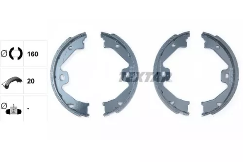 TEXTAR Brake Shoe Set, parking brake (91060300)
