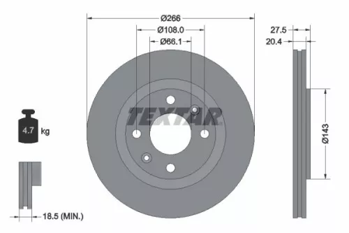 TEXTAR Brake Disc (92048103)
