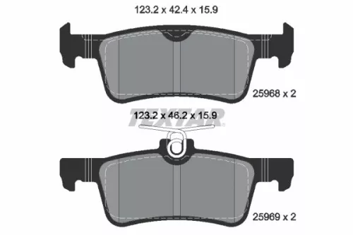 TEXTAR Brake Pad Set, disc brake (2596801)