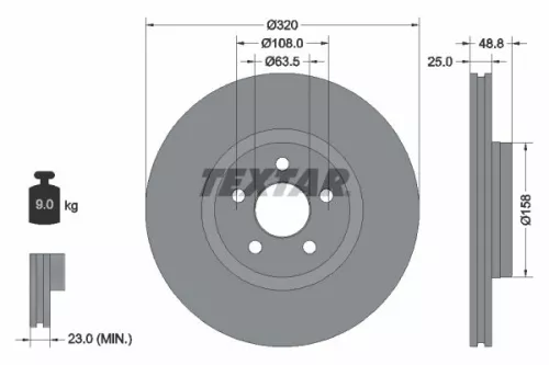 TEXTAR Brake Disc (92326103)
