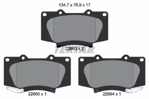 TEXTAR Brake Pad Set, disc brake (2266301)