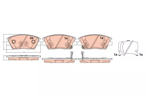 TRW Brake Pad Set, disc brake (GDB2371)