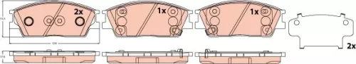 TRW Brake Pad Set, disc brake (GDB2516)