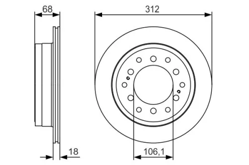 BOSCH Brake Disc (0986479S36)