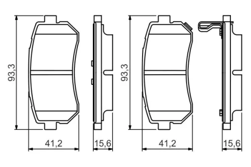 BOSCH Brake Pad Set, disc brake (0986495354)