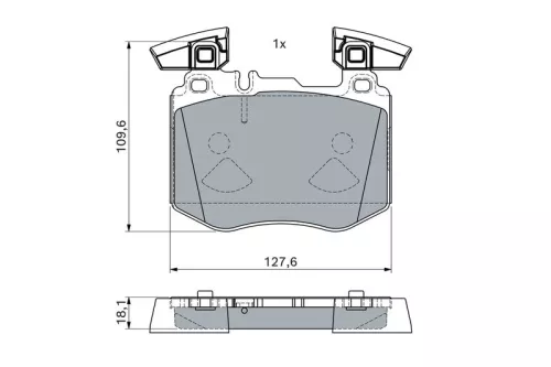 BOSCH Brake Pad Set, disc brake (0986460102)