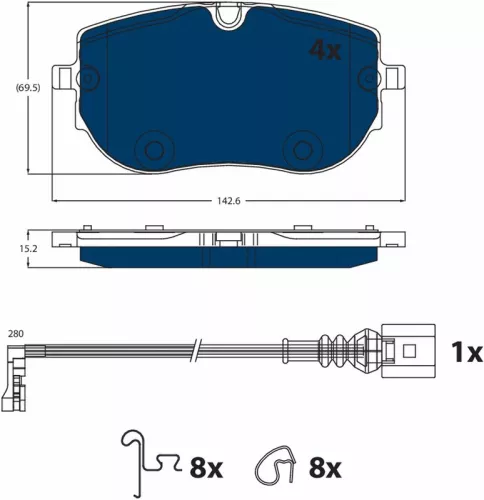 TRW Brake Pad Set, disc brake (GDB2548BTE)