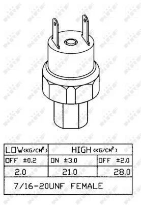 NRF Pressure Switch, air conditioning (38919)