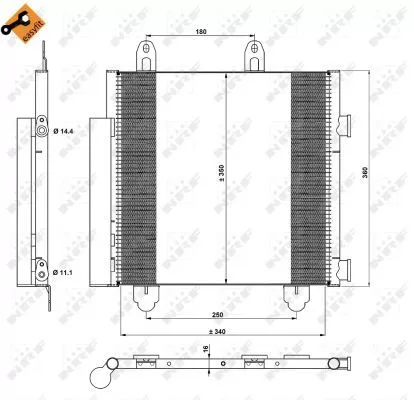 NRF Condenser, air conditioning (350231)