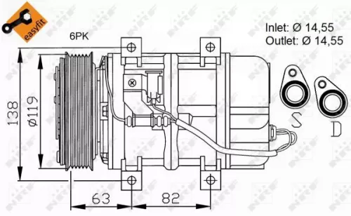 NRF Compressor, air conditioning (32109)