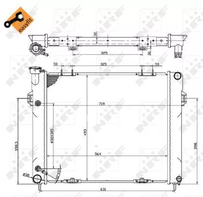 NRF Radiator, engine cooling (50201)