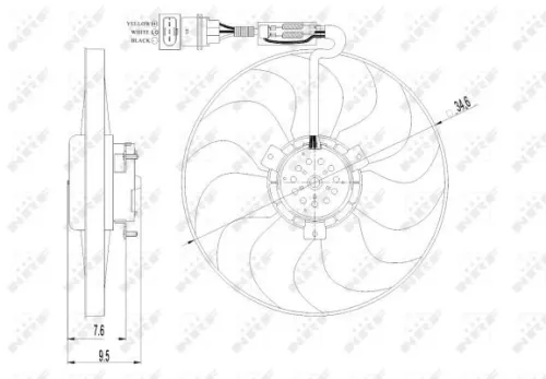 NRF Fan, engine cooling (47064)