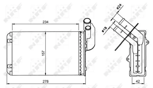 NRF Heat Exchanger, interior heating (58836)