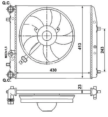 NRF Radiator, engine cooling (53021)