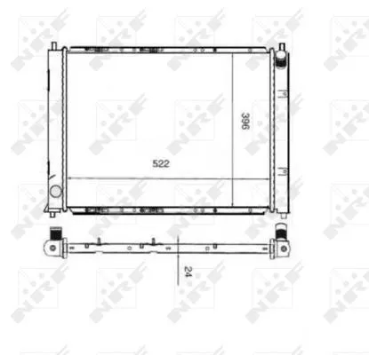 NRF Radiator, engine cooling (55339)