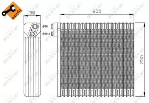 NRF Evaporator, air conditioning (36114)