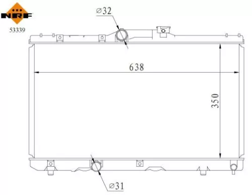 NRF Radiator, engine cooling (53339)