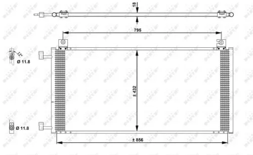NRF Condenser, air conditioning (350121)