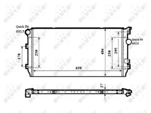 NRF Radiator, engine cooling (58339)