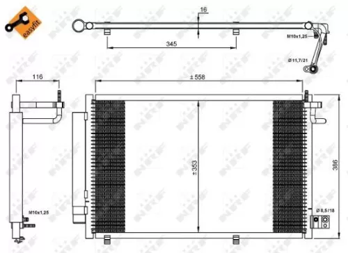 NRF Condenser, air conditioning (35903)