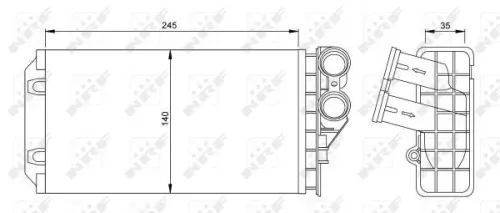 NRF Heat Exchanger, interior heating (54251)