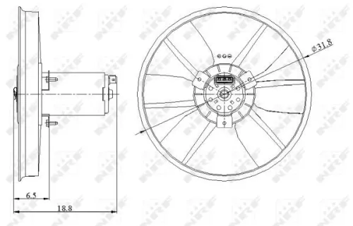 NRF Fan, engine cooling (47401)