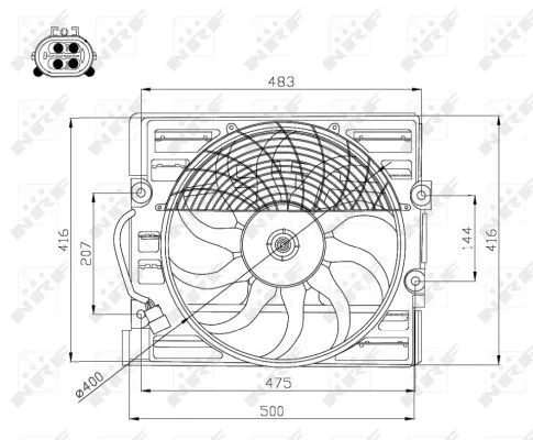NRF Fan, engine cooling (47214)
