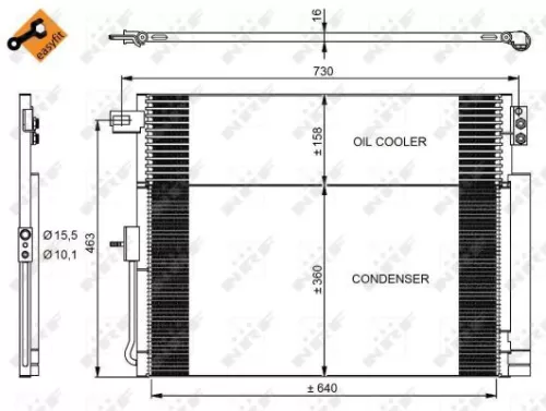 NRF Condenser, air conditioning (350038)