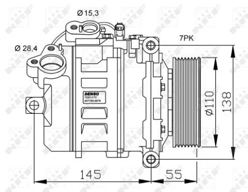 NRF Compressor, air conditioning (32524)