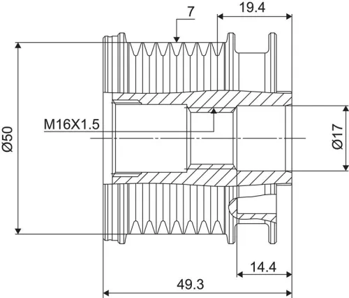 VALEO Alternator Freewheel Clutch (588049)